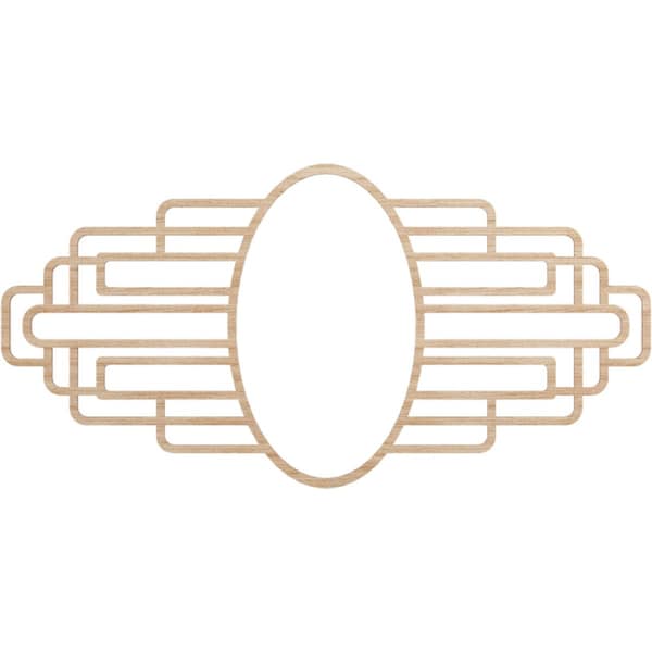 Ekena Millwork Elizabeth Wood Fretwork Pierced Ceiling Medallion, Alder, 34"W x 17"H x 9 3/8"IW x 16 1/8"IH x 1/4"T CMWP34X17X0250EBAL - main